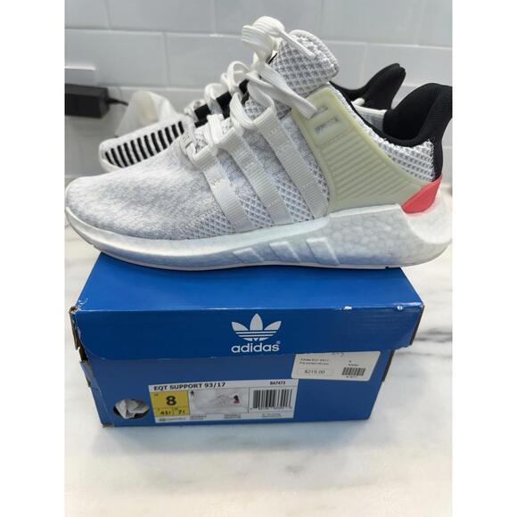 Adidas EQT Support 93/17 White Turbo Red Men\'s Size 8 BA7473 main image 8